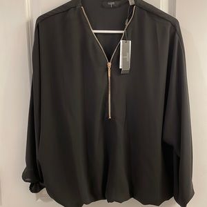Tahari Black Zip Top Small NWT